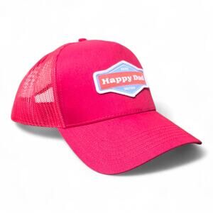 Happy Dad Hard Seltzer Trucker Hat Red Mesh Snapback New